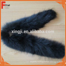 Top quality 4*80cm dyed black fur hood